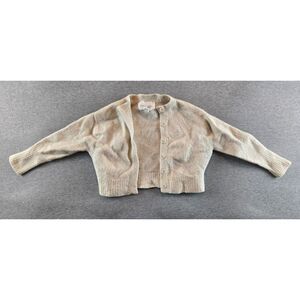 Viktoria & Woods Womens Size 00 Hart Merino Wool Cardigan Cream‎ Cropped Sweater